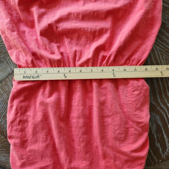 NWT $108 Sundry by Evereve ruched Coral Dress size Medium - Picture 9 of 10